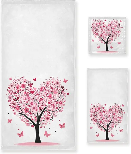 Vista 9 de Pfrewn Juego de 3 toallas de baño de Navidad con flamenco tropical, palmera y cangrejo, toallas de baño, suaves y absorbentes, toallas de mano