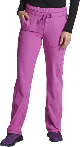 Vista 6 de Dickies - Pantalones Dynamix de uniforme médico para mujer, tiro medio, pierna recta, con cordón ajustable, DK130