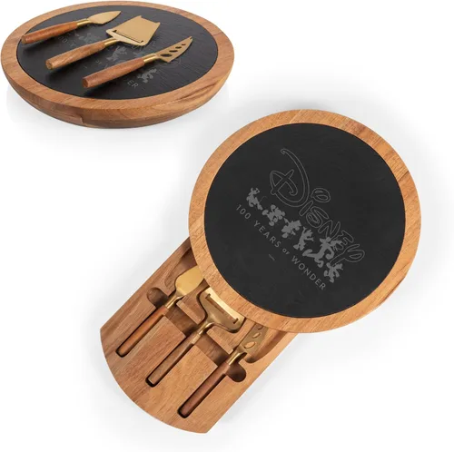 Vista 3 de PICNIC TIME Insignia - Juego de cuchillos, charcutería, plato para servir, tabla de queso, 12.5 x 12.5 x 1.4, Harry Potter Ravenclaw, madera