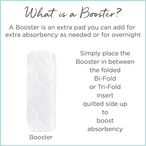 Vista 5 de Honest Hybrid - Funda para pañales de tela + inserciones reutilizables Super Boosties, tamaño mediano (12-25 libras), fundas de muselina de algodón