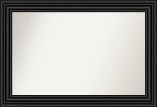 Vista 240 de Amanti Art Espejo personalizado, espejo de baño negro puente, espejo de pared o espejo de tocador de baño sobre el fregadero (26 x 26 pulgadas)