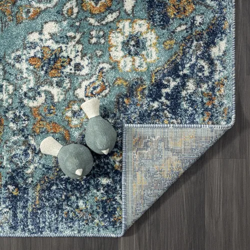 Vista 9 de Luxe Weavers 4620 Marine 2x3 - Alfombra floral envejecida