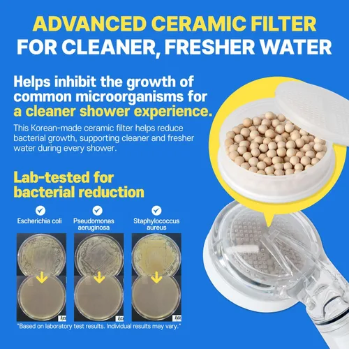 Vista 7 de Filtros de repuesto para cabezal de ducha inspirados en la cultura de belleza de Corea Filtros de carbono puro (10 filtros), compatibles