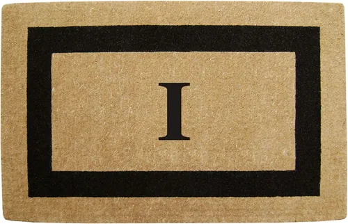 Vista 38 de Tapete de fibra de coco natural, para puerta de entrada, rectangular, resistente, para patio, atrapador de suciedad antideslizante, decoración