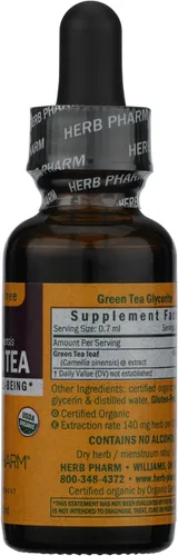 Vista 6 de HERB PHARM Glicerita de hierbas de té verde, 2 libras (GLGTEA01), 1 onza líquida (paquete de 1)