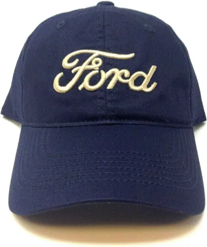 Vista 2 de Ford 3D Embroirdered Script Logo Azul Marino Curvo Bill Slouch Ajustable Snapback Sombrero, Azul marino