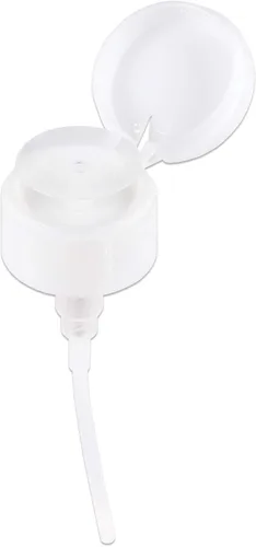 Vista 4 de Dispensador de bomba de empuje transparente de 7 onzas, botella recargable vacía con tapa abatible, para esmalte de uñas, viajes, embalaje