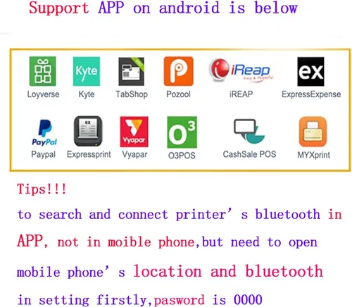Vista 3 de No es compatible con iPhone/iPad/Mac, impresora térmica portátil Bluetooth de 3.150 in, solo compatible con Android/Windows, impresora inalámbrica