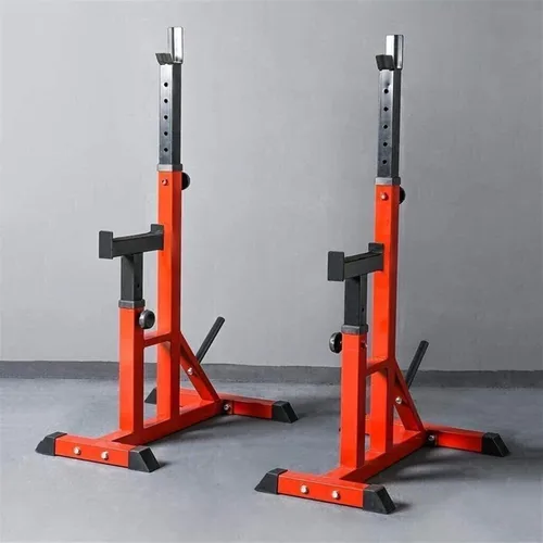 Vista 2 de Squat Rack Strength Training Fitness Exercise Equipment Adjustable Squat Rack Dipping Station Barbell Rack Dip Stand Fitness Bench