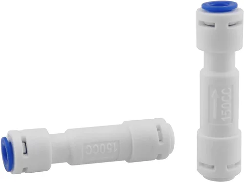 Vista 2 de DGZZI 2PCS 1/4" 150CC Restrictor de flujo con conexión rápida para ósmosis inversa RO
