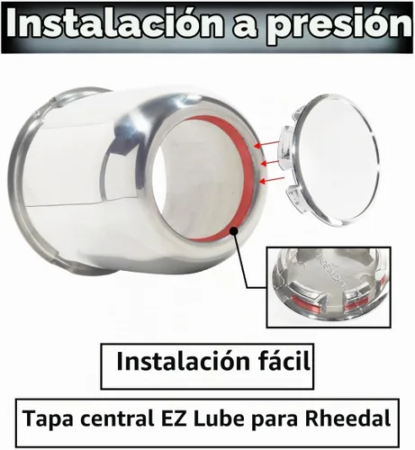 Vista 4 de 4 tapas centrales de repuesto para tapones centrales EZ Lube Open End Plus Plug (cromo OD 2.224 in, ID 1.866 in)