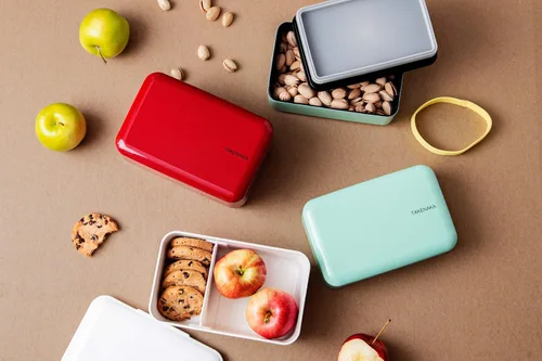 Vista 2 de TAKENAKA Caja Bento rectangular, menta