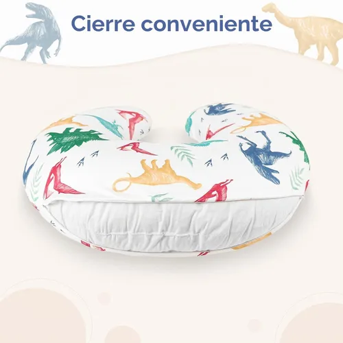 Vista 4 de Hooyax Juego de 2 fundas de almohada de lactancia, ultra suaves y elásticas, adorable funda para almohada de alimentación infantil, para la mayoría