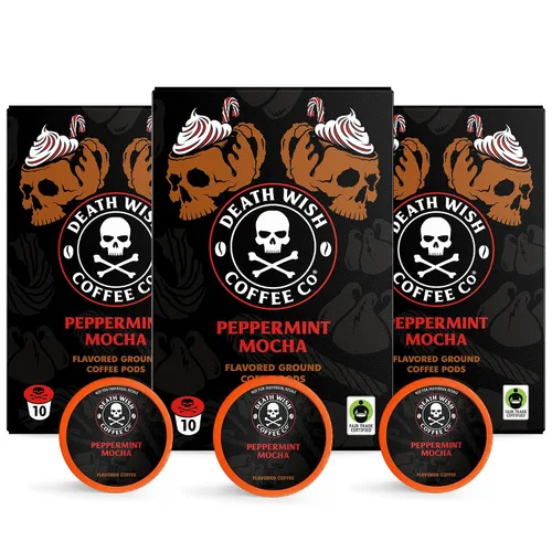 Vista 39 de Death Wish Coffee Cápsulas de tostado medio de una sola porción – El café más fuerte del mundo – Mezcla más ligera de granos arábica audaz y Robusta