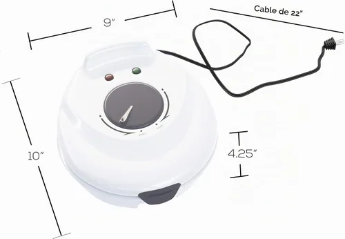 Vista 2 de Chef Buddy Fabricante de conos de gofres Plancha eléctrica antiadherente para gofres con cono moldeador incluido, pequeños electrodomésticos
