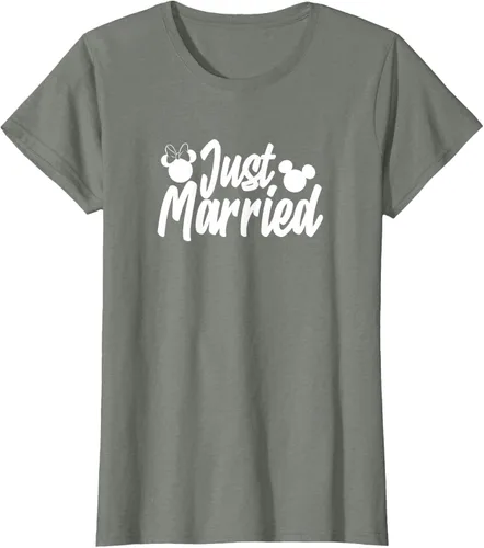 Vista 14 de Disney Mickey & Friends Mickey & Minnie Just Married Lyrics Camiseta Negro