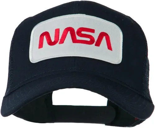 Vista 7 de e4Hats Gorra trasera de malla con parche bordado con logotipo de la NASA Negro