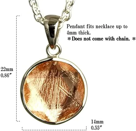 Vista 3 de COSUMOSU 925 Sterling Silver Meteorite Star Round Pendant for Women Men