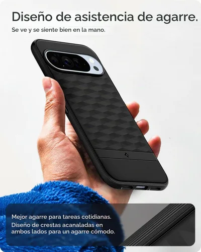 Vista 8 de Spigen para Pixel 10 Pro XL, funda Parallax MagFit (2025) [Diseñada para Pixelsnap, compatible con accesorios MagSafe] - negro mate