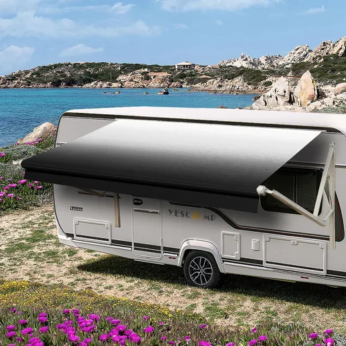 Vista 10 de YESCAMP Tela de repuesto para toldo de autocaravana, resistente a la intemperie, de 4 capas, vinilo de 18.5oz para toldo de camper - Toldo universal