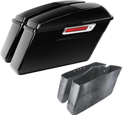 Vista 17 de TCT-MOTORPARTS Alforjas rígidas extendidas de 5 pulgadas x 7 pulgadas para bocinas Harley 2014-2024 Touring Road King, Road Glide, Street Glide