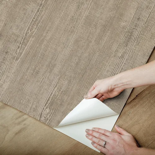 Vista 5 de RoomMates RMK12674PL Papel pintado de madera natural dimensional gris pardo