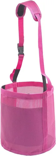 Vista 8 de Bolsa de alimentación para caballos para grano, alimentador de caballos de malla resistente con correa ajustable, almohadilla cómoda para el cuello