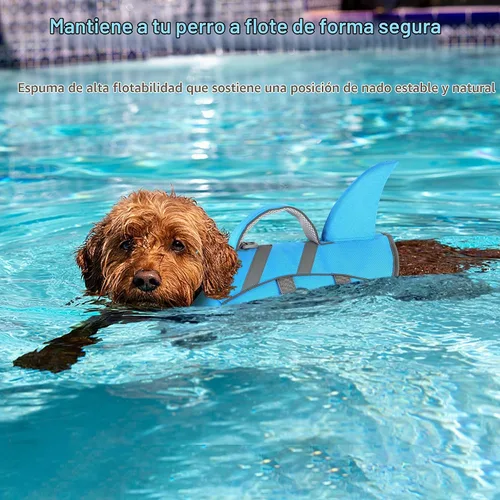 Vista 3 de Dogcheer Chaleco salvavidas para perro, tiburón, chaleco salvavidas reflectante para nadar en barco, chaleco de natación ajustable para cachorros