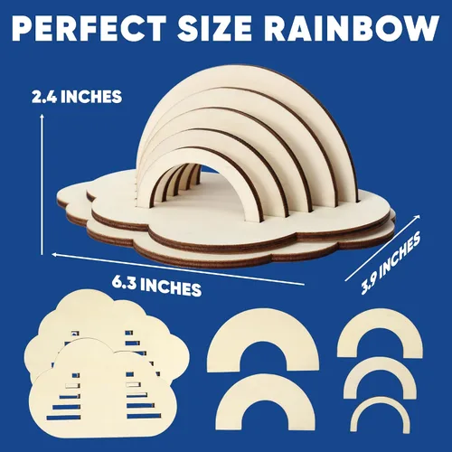 Vista 6 de 9 kits de manualidades de arcoíris para niños, recuerdos de fiesta de Multicolor