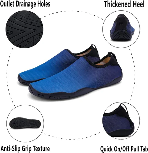 Vista 6 de YYXMS Zapatos de agua ligeros y cómodos para hombres y mujeres, zapatos acuáticos de secado rápido, zapatos de playa al aire libre para buceo