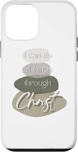 Vista 12 de Funda para iPhone 15 Christian I Can Do All Things Through Christ with Cairn