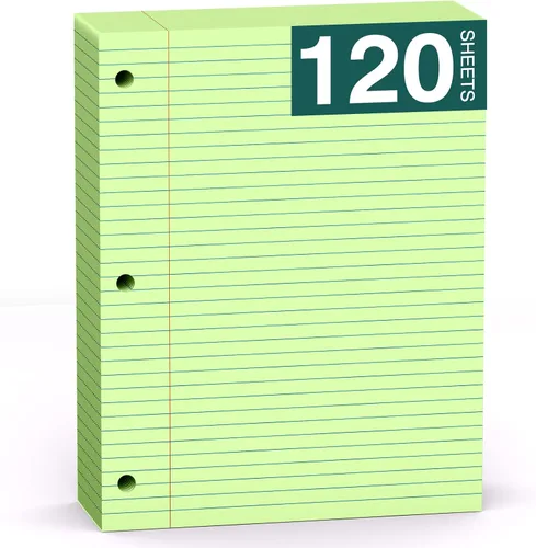 Vista 15 de Note Pads 8 X 10.5 Loose Leaf Paper, 200 Sheets, 3 Hole Punched Lined Paper, College Ruled 8 X 10.5 Notebooks, 10-1/2" X 8 Binder Writing Pads