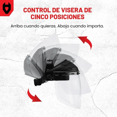 Vista 6 de NoCry Protector facial de seguridad premium para esmerilar y cortar — Visera transparente antivaho, resistente a los impactos y arnés ajustable