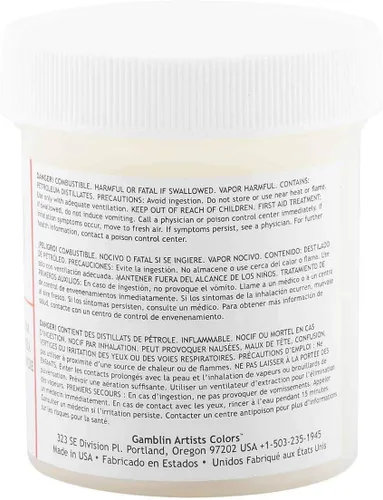 Vista 2 de Gamblin Artist Colors Cold Wax Pintura al óleo Medio Claro 4oz tarro