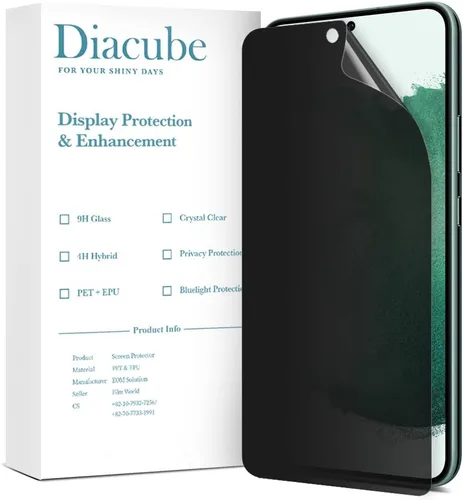 Vista 10 de [Paquete de 2 protectores de pantalla de privacidad para Galaxy S10 5G, protector de pantalla híbrido antiespía PET EPU, compatible con huellas