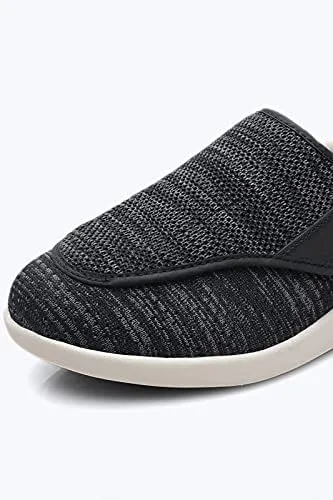 Vista 3 de youyun Zapatos para diabéticos para hombres mayores anchos para hombres zapatos para caminar zapatos de cierre ajustable transpirables ligeros