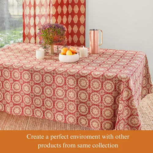 Vista 44 de Saffron Marigold Mantel redondo impreso a mano – Pink Dahlia Daydreams lujoso 100% algodón, lavable, para decoración del hogar, cocina, café o mesa