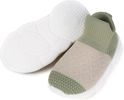 Vista 17 de Zapatos de bebé Pantuflas para niños pequeños, calcetines para niños y niñas, suela antideslizante