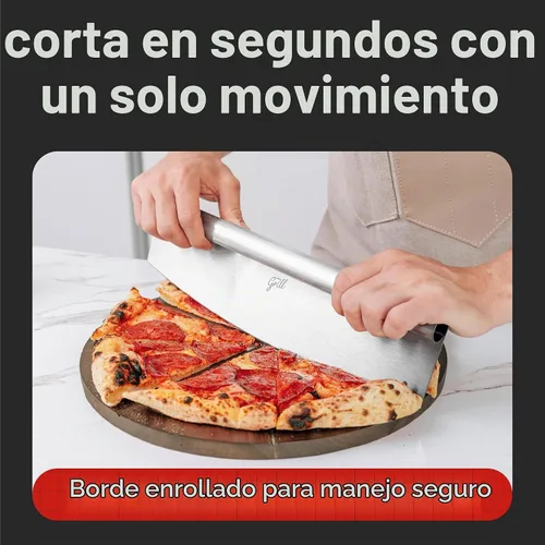 Vista 4 de Hans Grill Cuchilla basculante para cortador de pizza, acero inoxidable