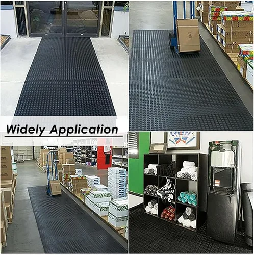 Vista 7 de SRNSAEB Tapete de goma para suelo de garaje, tapete de piso de 1/8 pulgadas de grosor, tapete protector y tapete protector para taller