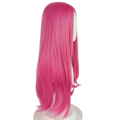 Vista 6 de Narciso - Peluca de cosplay Anasui rosa para mujer, disfraz de anime de Halloween