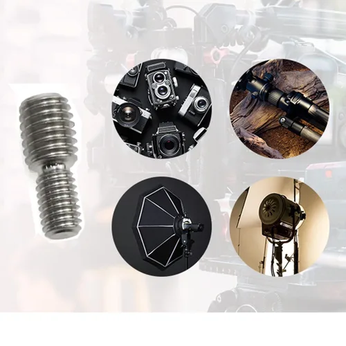Vista 5 de Paquete de 12 adaptadores reductores de rosca M6 a M8, acero inoxidable 304 Perno de paso de 1.181 in; tornillo de doble extremo para muebles