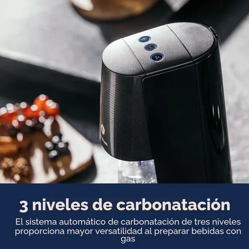 Vista 3 de SodaStream E-TERRA - máquina para hacer agua con gas (negro) con CO2 y botella carbonatadora