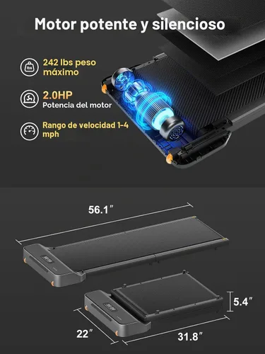 Vista 4 de WalkingPad Caminadora plegable Z1, compacta para un fácil almacenamiento Gray
