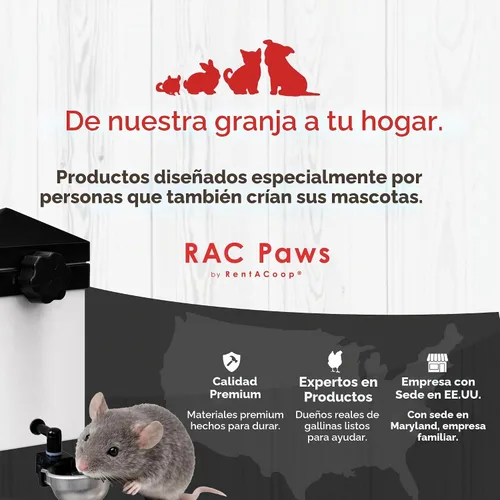Vista 7 de RentACoop Bebedor de animales pequeños de 64 oz con taza de metal