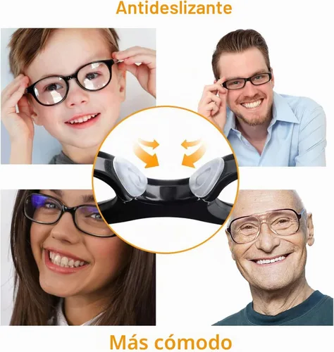 Vista 6 de Almohadillas de silicona para la nariz, adhesivas, hipoalergénicas, para lentes y lentes de sol, 12 pares
