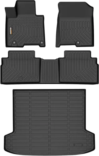 Vista 77 de Alfombrillas para todo tipo de clima y forro de carga para Volkswagen Atlas 2018-2026 (asientos de 6 pasajeros), juego completo de 3 filas