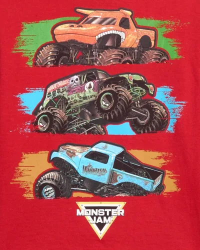 Vista 5 de Monster Jam Paquete de 2 camisetas para niños pequeños a niños grandes