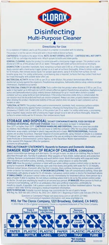 Vista 12 de Clorox - Kit de inicio de limpiador desinfectante multiusos, esenciales para el hogar, una botella de spray reutilizable más 2 repuestos