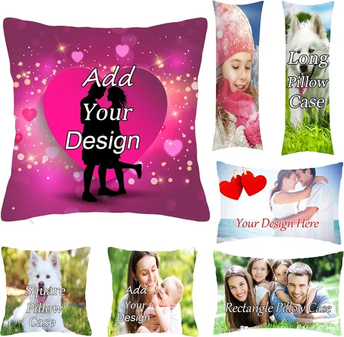 Vista 10 de Fundas de almohada personalizadas, fundas de almohada suaves personalizadas, añade tu texto, foto, decoración del hogar, sofá, cama, sala de estar
